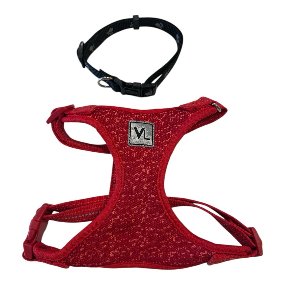 Vibrant Life Red Flex Knit Dog Harness Medium Adjustable pets NWOT